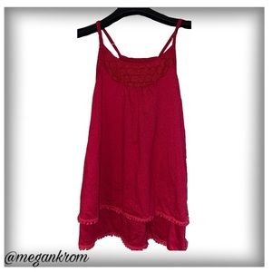 💥red justice tank top